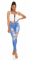 Blugi Sexy Skinny cu rupturi