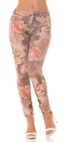 Blugi skinny Sexy 2in1 cu imprimeu floral