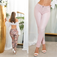 Blugi skinny Sexy 2in1 cu imprimeu floral