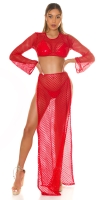 Bluze maneca lunga Topuri cu buricul gol sexy Net / Cover-Up