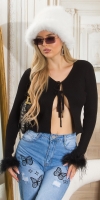 Cardigan Sexy Musthave cu feather detaliu