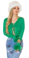 Cardigan Sexy Musthave cu feather detaliu