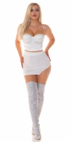 Corset Topuri cu buricul gol sexy sclipici bretele