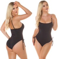 Costum baie sexy cu incretituri laterale