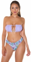 Costum de baie in doua piese Sexy 2 Piece Set cu imprimeu floral