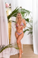 Costum de baie in doua piese sexy 2 Set cu sclipici detaliu