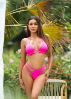 Slip Costum de baie in doua piese sexy cu talie inalta decupaje