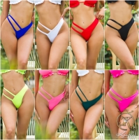 Slip Costum de baie in doua piese sexy cu talie inalta decupaje