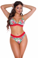 Costum de baie in doua piese Sexy Exotic cu decorative banda elastica