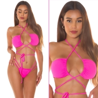 Sutien Costum de baie in doua piese sexy care se leaga