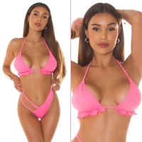 Sutien Costum de baie in doua piese sexy Triangel cu incretituri