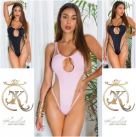 Costum de baie intreg sexy cu decupaje si plasa Insert