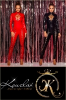 Helanca sexy LatexLookJumpsuit w. siret