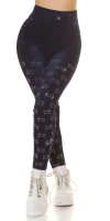 Jeggings Sexy cu talie inalta sclipici