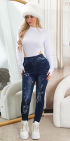 Jeggings Sexy cu talie inalta 