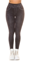 Jeggings Sexy Musthave cu talie inalta sclipici