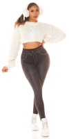 Jeggings Sexy Musthave cu talie inalta sclipici