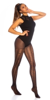 la moda Houndstooth model Tights