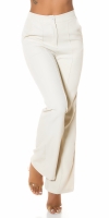 Pantaloni Elegant talie inalta office style evazati