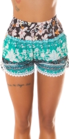 Pantaloni scurti Sexy Musthave cu imprimeu & dantela