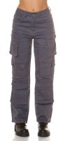 Pantaloni Sexy cu talie inalta Cargo 