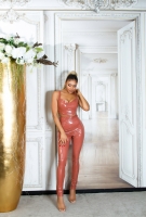 Pantaloni sexy cu talie inalta Latex Look