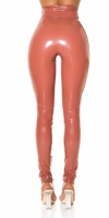 Pantaloni sexy cu talie inalta Latex Look