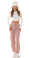 Pantaloni Sexy cu talie inalta tricot evazati Loungewear Style