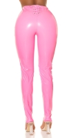 Pantaloni sexy Latex Look cu siret