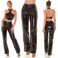 Pantaloni sexy Latexlook evazati