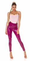 Pantaloni Sexy Paperbag Latexlook