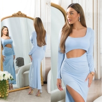 Rochie lunga sexy cu decupaje & Slit