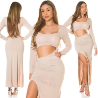 Rochie lunga sexy cu decupaje & Slit