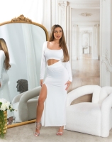 Rochie lunga sexy cu decupaje & Slit