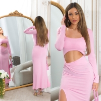 Rochie lunga sexy cu decupaje & Slit