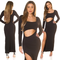 Rochie lunga sexy cu decupaje & Slit