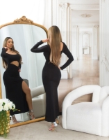 Rochie lunga sexy cu decupaje & Slit