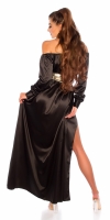 Rochie lunga sexy Satin-Look