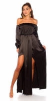 Rochie lunga sexy Satin-Look