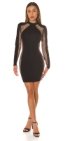 Rochie mini cu maneca lunga sexy sclipici