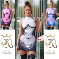 Rochie mini sexy Bodycon cu imprimeu