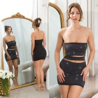 Rochie mini sexy cu sclipici umeri goi decupaje