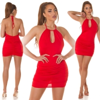 Rochie mini sexy Neckholder cu fronseuri