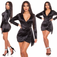 Rochie mini sexy Satin in model petrecut-look