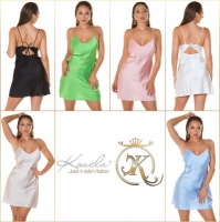 Rochie mini sexy tip satin care se leaga