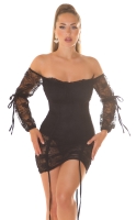 Rochie mini sexy umerii goi dantela