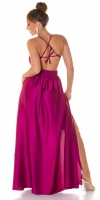 Rochii sexy tip satin Maxi cu XL crapatura pe picior