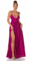 Rochii sexy tip satin Maxi cu XL crapatura pe picior