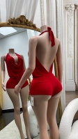 Salopete dama care se leaga in jurul gatului Sexy cu XXL back decupaje