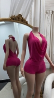 Salopete dama care se leaga in jurul gatului Sexy cu XXL back decupaje